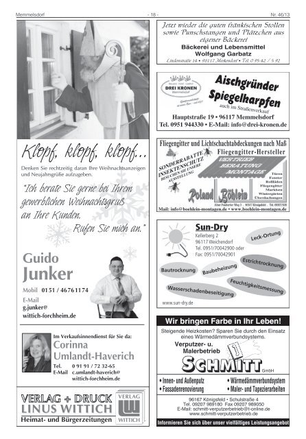 Mitteilungsblatt KW 46 (15.11.2013).pdf - Memmelsdorf