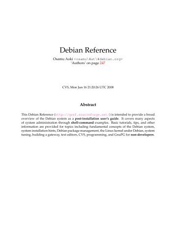 Chapter 9 Tuning a Debian system