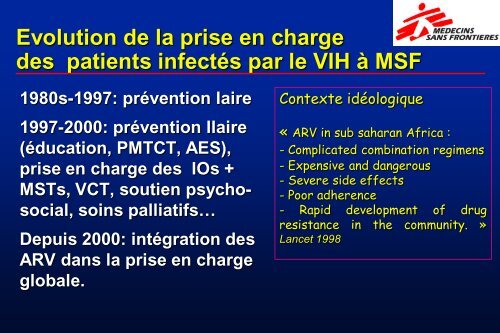 Prise en charge des VIH - IMEA