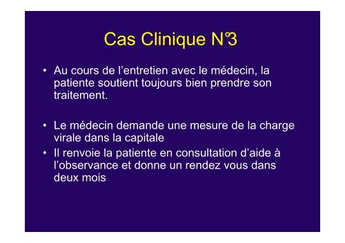 CAS CLINIQUES VIH/SIDA - IMEA