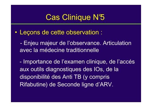 CAS CLINIQUES VIH/SIDA - IMEA