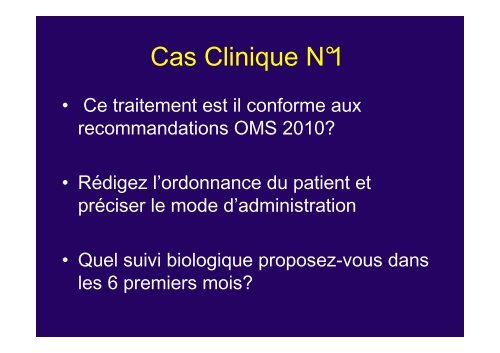 CAS CLINIQUES VIH/SIDA - IMEA