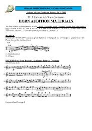 HORN AUDITION MATERIALS - Indiana Music Education Association