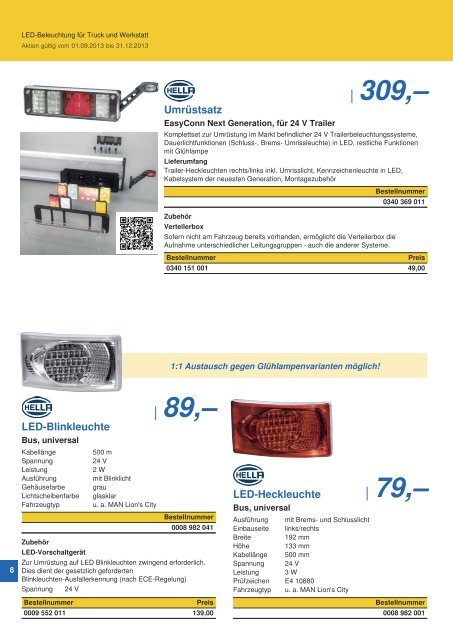 LED-Beleuchtung für Truck und Werkstatt