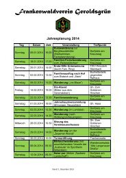 Wanderungen und Veranstaltungen 2014 - PDF - Frankenwaldverein