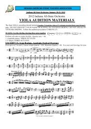 VIOLA AUDITION MATERIALS - Indiana Music Education Association