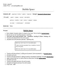 Bubble Space Lesson Plan