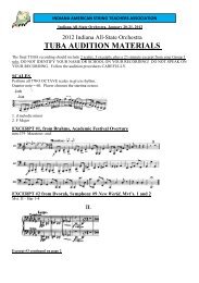 TUBA AUDITION MATERIALS - Indiana Music Education Association