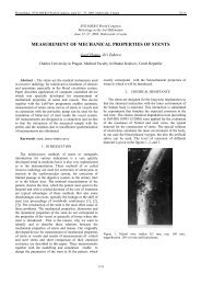 measurement of mechanical properties of stents - imeko