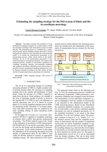 estimating the sampling strategy for the iso system of limits ... - imeko