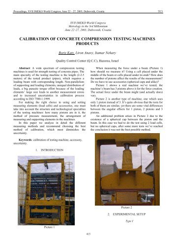 calibration of concrete compression testing machines products - imeko