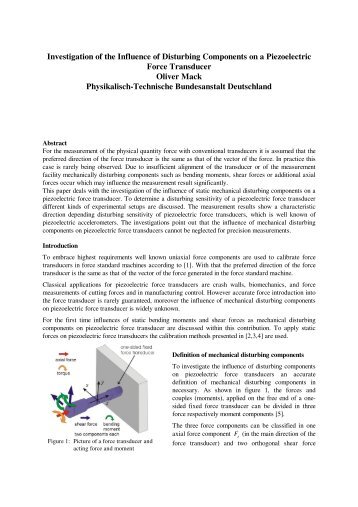 Investigation of the Influence of Disturbing Components on a ... - imeko