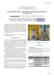 interlaboratory comparison of force measurement in thailand - imeko