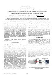 Calculated uncertainty of the thermal diffusivity - IMEKO XIX World ...