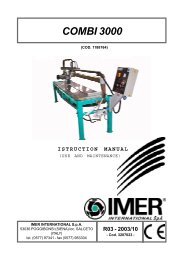 istruction manual combi 3000 - IMER USA.