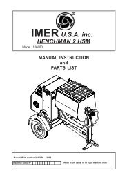 Imer MinuteMan Motor and Gearbox Assembly