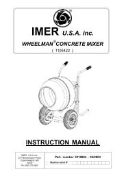 View Equipment Manual - IMER USA.