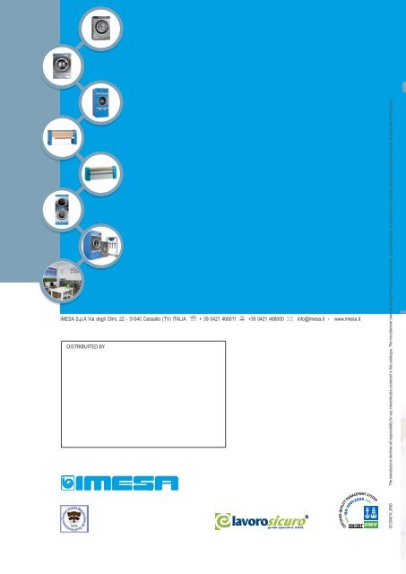 ASEPTIC WASHING MACHINE - IMESA SpA