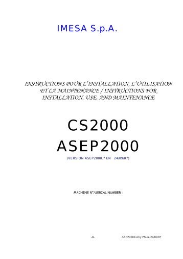 CS2000 ASEP2000 - IMESA SpA