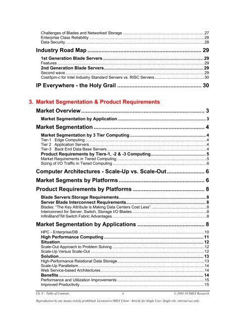 Blade Servers - IMEX Research