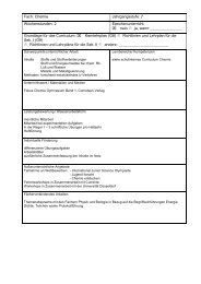 Fach: Chemie Jahrgangsstufe: 7 Wochenstunden: 2 ...