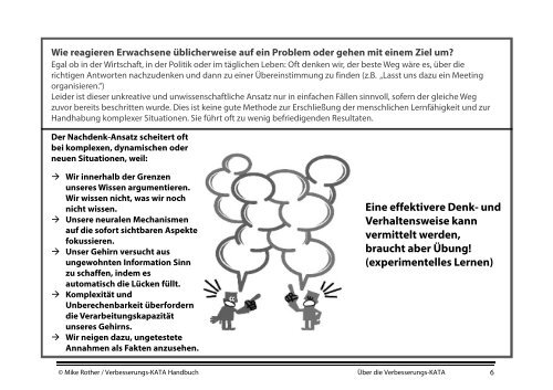 ALLES ÜBER DIE VERBESSERUNGS-KATA - CETPM