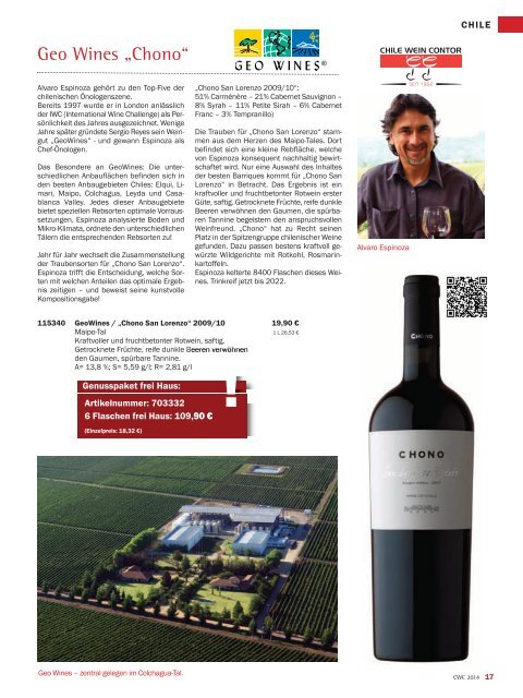 Katalog Chile Wein Contor 2014 - Teil 1