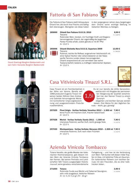 Katalog Chile Wein Contor 2014 - Teil 1