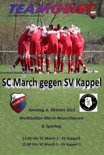 06.10.13. Ausgabe zum Heimspiel gegen SV Kappel - SC March