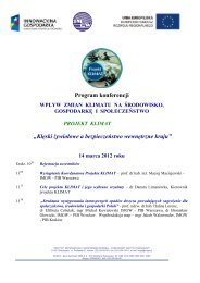 Program konferencji - Instytut Meteorologii i Gospodarki Wodnej