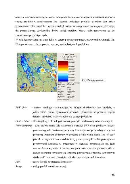 Charakterystyka produktÃ³w radarowych - Instytut Meteorologii i ...