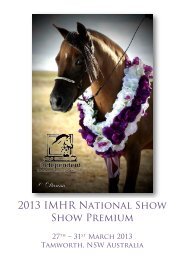 IMHR National Show - Independent Miniature Horse Registry Inc.