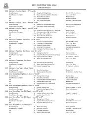 IMHR NSW State Show Results - Independent Miniature Horse ...