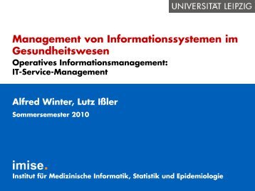 Operatives Informationsmanagement: IT-Service-Management