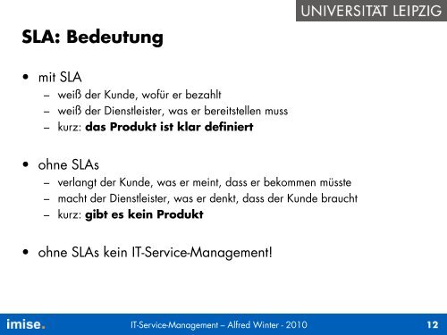 Operatives Informationsmanagement: IT-Service-Management