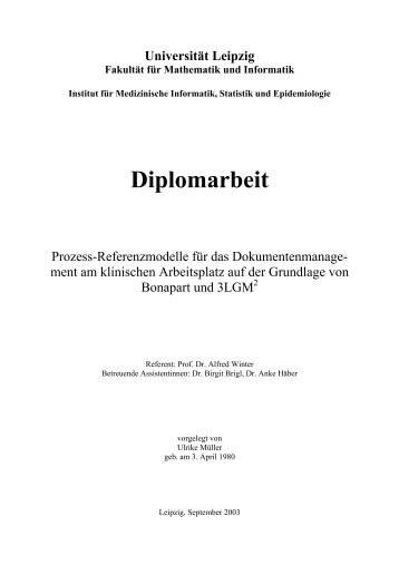 Diplomarbeit - Institut fÃ¼r Medizinische Informatik, Statistik und ...