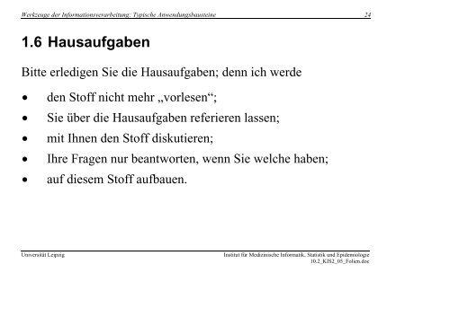 Vorlesungsunterlagen Krankenhausinformationssysteme 2