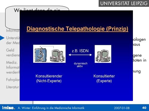 EinfÃ¼hrung in die Medizinische Informatik fÃ¼r Mediziner - Institut fÃ¼r ...