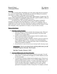 Research Paper Packet and Guidelines