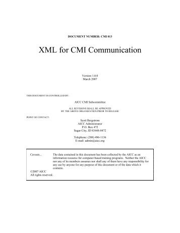 CMI013 XML for CMI Communication - instructional media + magic