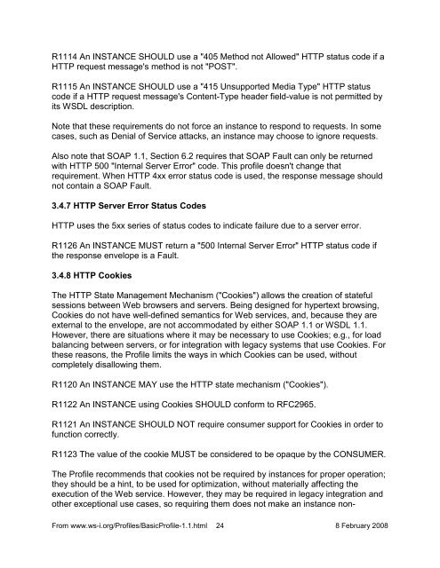 WS-I Basic Profile Version 1.1 - instructional media + magic