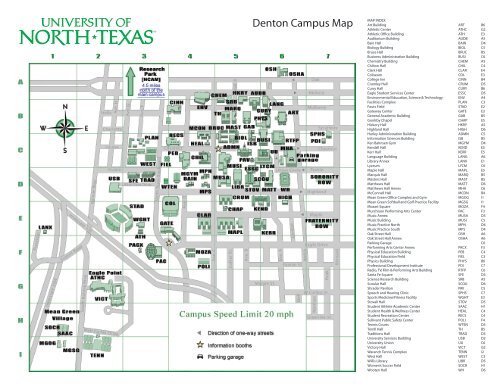University Of North Texas Campus Map