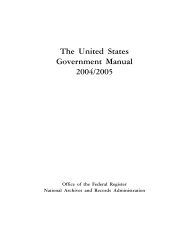 The United States Government Manual 2004/2005 - instructional ...