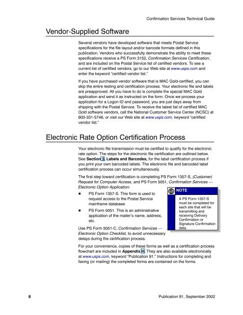 Publication 91 - Confirmation Services Technical Guide