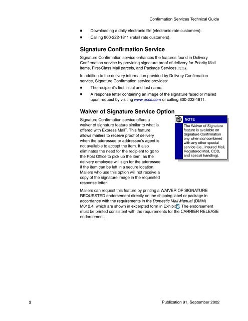 Publication 91 - Confirmation Services Technical Guide