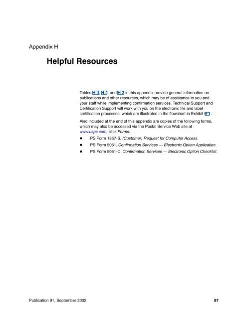 Publication 91 - Confirmation Services Technical Guide