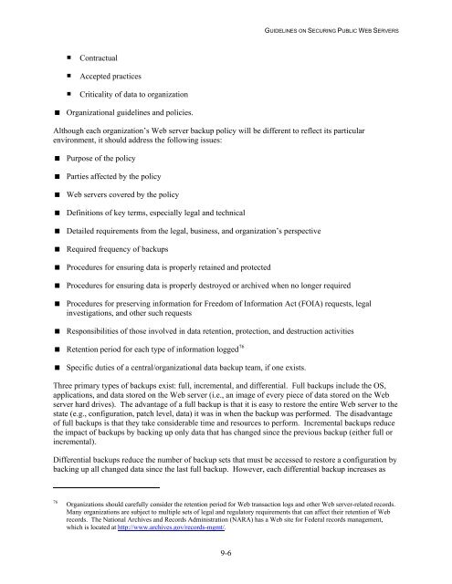 NIST 800-44 Version 2 Guidelines on Securing Public Web Servers