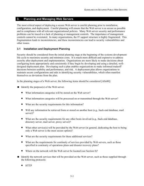 NIST 800-44 Version 2 Guidelines on Securing Public Web Servers