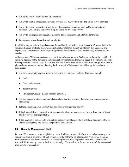 NIST 800-44 Version 2 Guidelines on Securing Public Web Servers