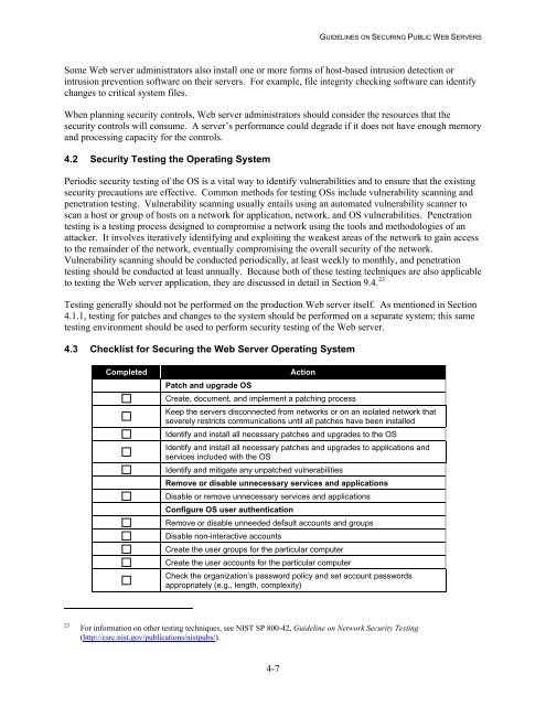 NIST 800-44 Version 2 Guidelines on Securing Public Web Servers